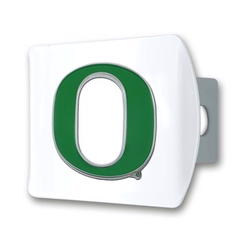 Picture of University of Oregon Color Hitch Cover - White