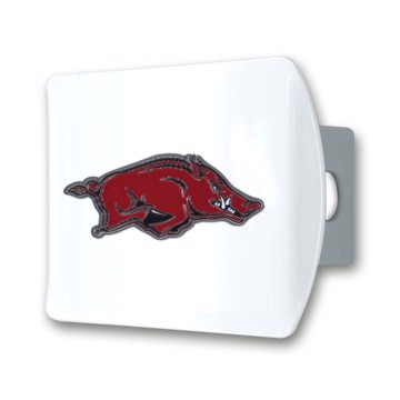 Picture of University of Arkansas Color Hitch Cover - White