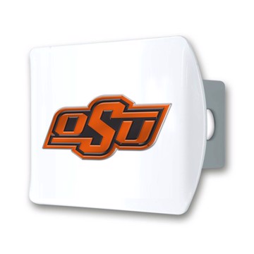 Picture of Oklahoma State University Color Hitch Cover - White