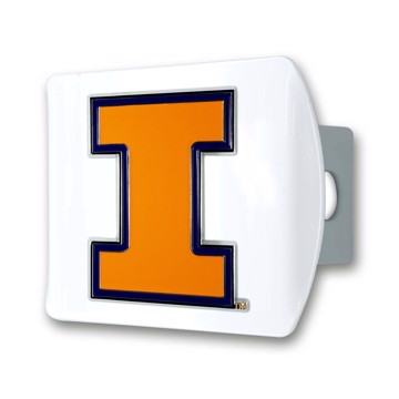 Picture of University of Illinois Color Hitch Cover - White