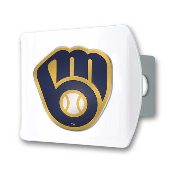 Picture of MLB - Milwaukee Brewers Color Hitch Cover - White