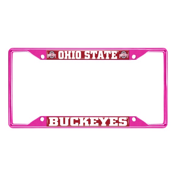 Picture of Ohio State University License Plate Frame - Pink