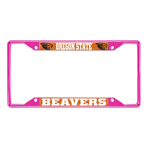 Picture of Oregon State University License Plate Frame - Pink