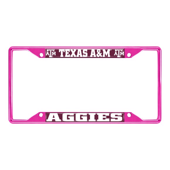 Picture of Texas A&M University License Plate Frame - Pink