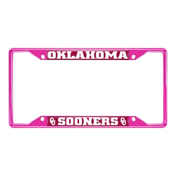 Picture of University of Oklahoma License Plate Frame - Pink