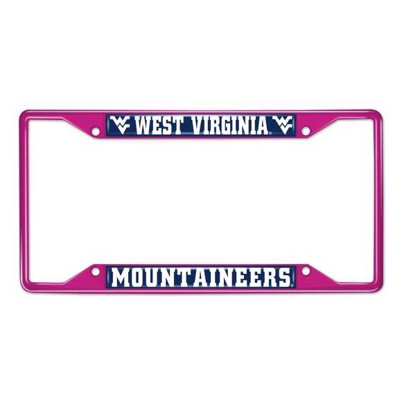 Picture of West Virginia University License Plate Frame - Pink