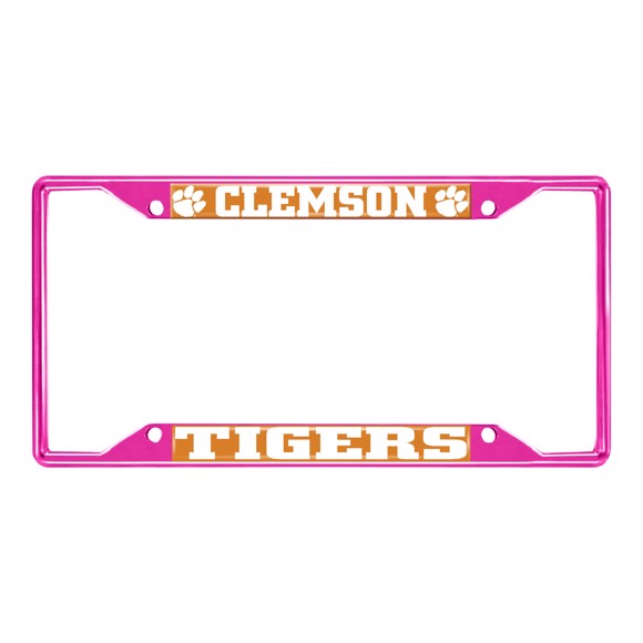 Picture of Clemson University License Plate Frame - Pink