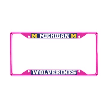 Picture of University of Michigan License Plate Frame - Pink