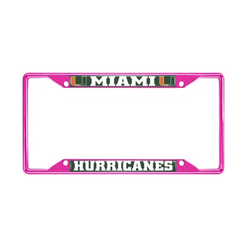 Picture of University of Miami License Plate Frame - Pink