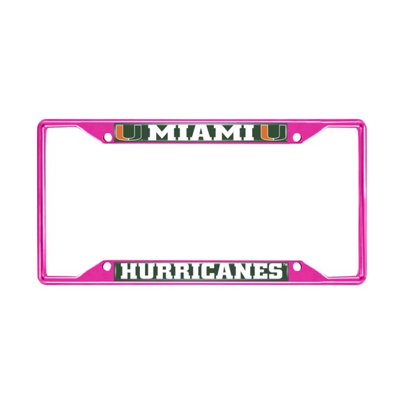 Picture of University of Miami License Plate Frame - Pink