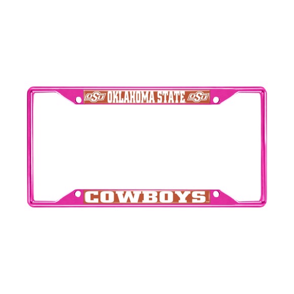 Picture of Oklahoma State University License Plate Frame - Pink