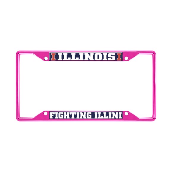 Picture of University of Illinois License Plate Frame - Pink