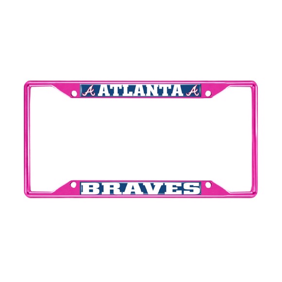 Picture of MLB - Atlanta Braves License Plate Frame - Pink