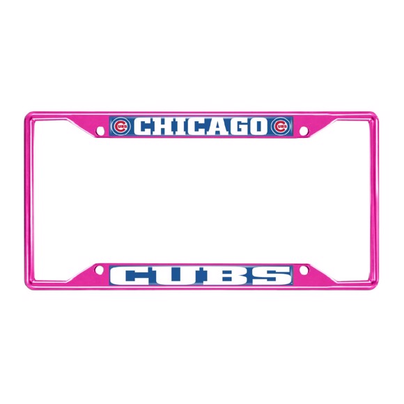 Picture of MLB - Chicago Cubs License Plate Frame - Pink