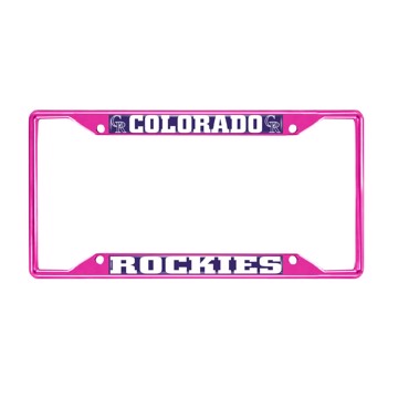 Picture of MLB - Colorado Rockies License Plate Frame - Pink