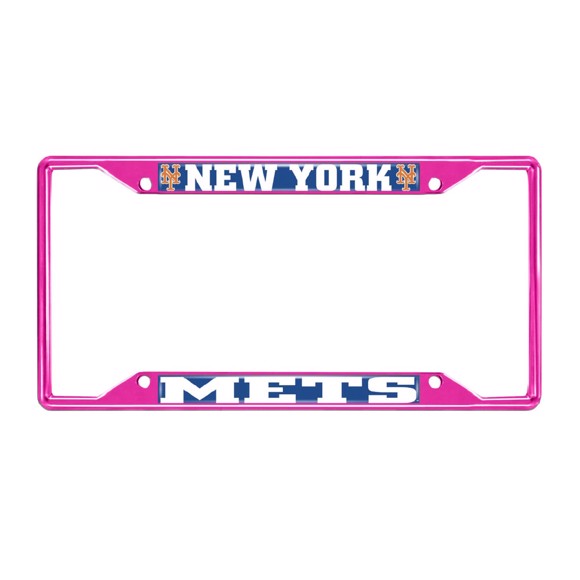 Picture of MLB - New York Mets License Plate Frame - Pink