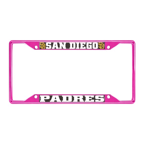 Picture of MLB - San Diego Padres License Plate Frame - Pink