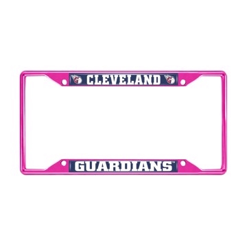 Picture of MLB - Cleveland Guardians License Plate Frame - Pink