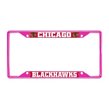 Picture of NHL - Chicago Blackhawks License Plate Frame - Pink