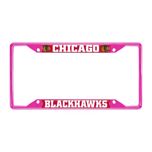 Picture of NHL - Chicago Blackhawks License Plate Frame - Pink