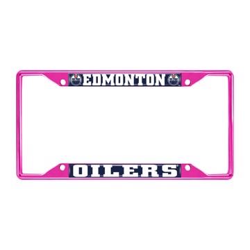 Picture of NHL - Edmonton Oilers License Plate Frame - Pink