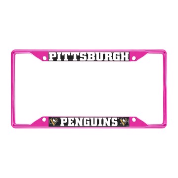 Picture of NHL - Pittsburgh Penguins License Plate Frame - Pink