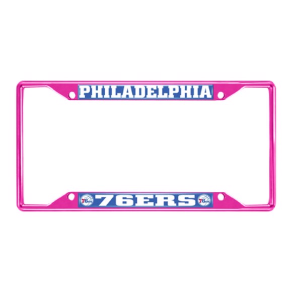 Picture of NBA - Philadelphia 76Ers License Plate Frame - Pink