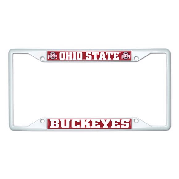 Picture of Ohio State University License Plate Frame - White