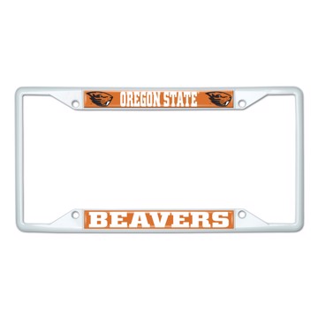 Picture of Oregon State University License Plate Frame - White