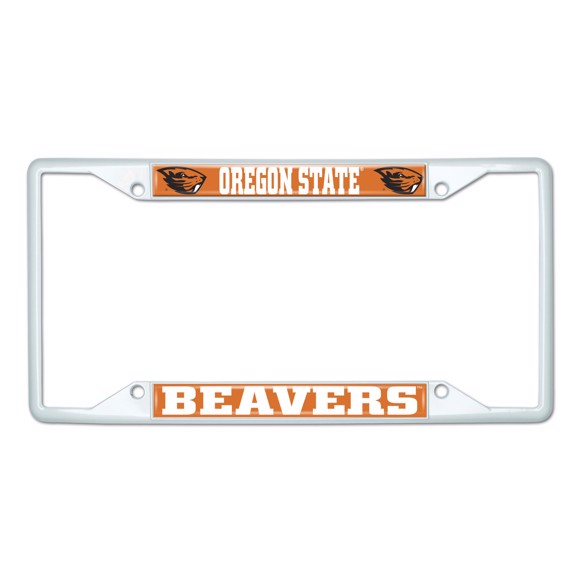 Picture of Oregon State University License Plate Frame - White