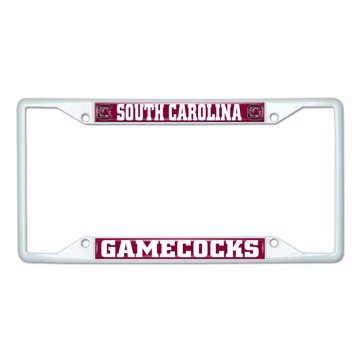 Picture of University of South Carolina License Plate Frame - White