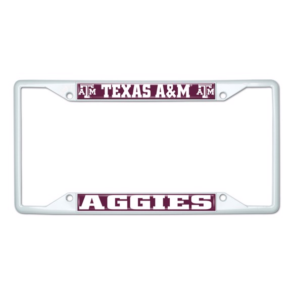 Picture of Texas A&M University License Plate Frame - White