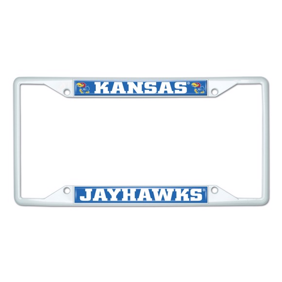 Picture of University of Kansas License Plate Frame - White