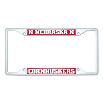 Picture of University of Nebraska License Plate Frame - White