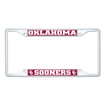 Picture of University of Oklahoma License Plate Frame - White