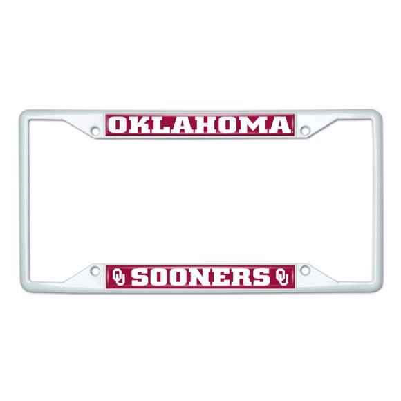 Picture of University of Oklahoma License Plate Frame - White