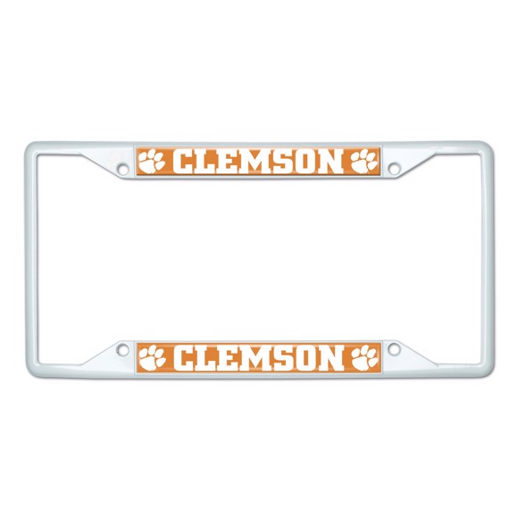 Picture of Clemson University License Plate Frame - White