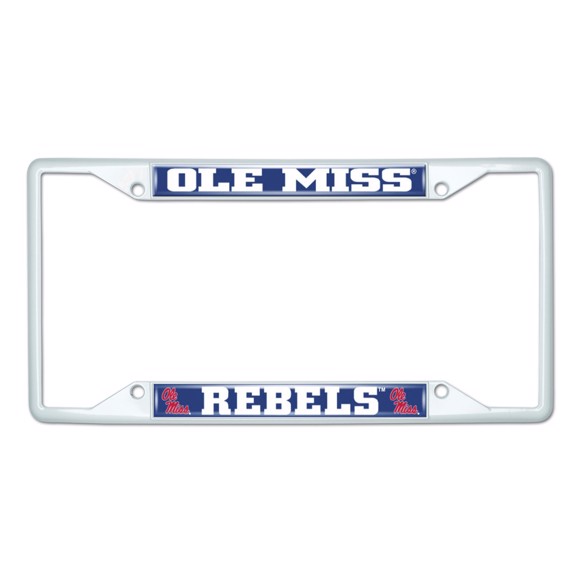 Picture of University of Mississippi License Plate Frame - White