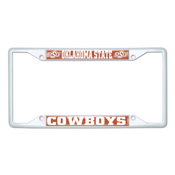 Picture of Oklahoma State University License Plate Frame - White