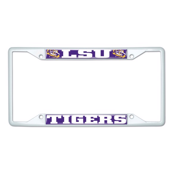 Picture of Louisiana State University License Plate Frame - White