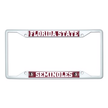 Picture of Florida State University License Plate Frame - White