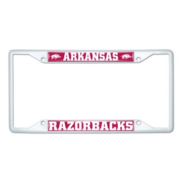 Picture of University of Arkansas License Plate Frame - White