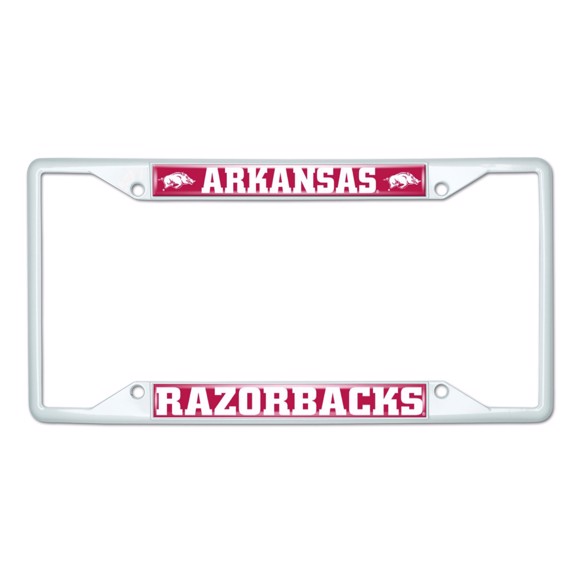 Picture of University of Arkansas License Plate Frame - White