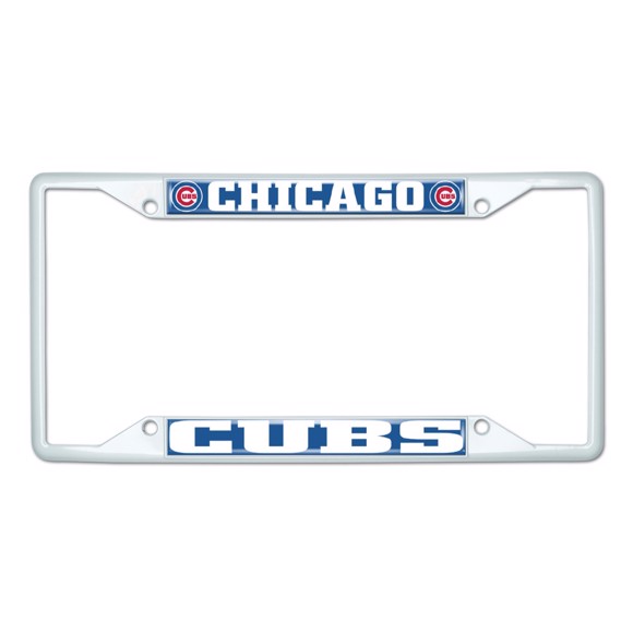 Picture of MLB - Chicago Cubs License Plate Frame - White