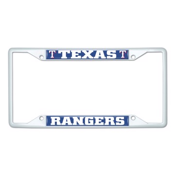 Picture of MLB - Texas Rangers License Plate Frame - White
